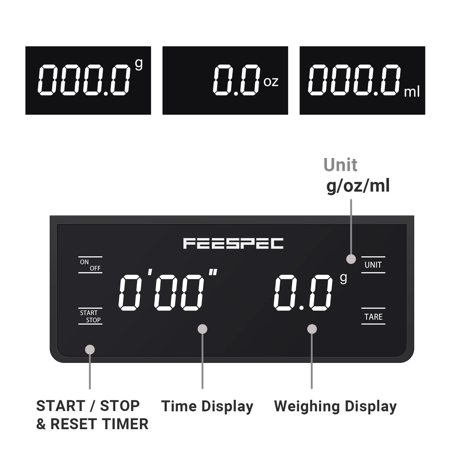 FEESPEC Coffee Scale with Timer