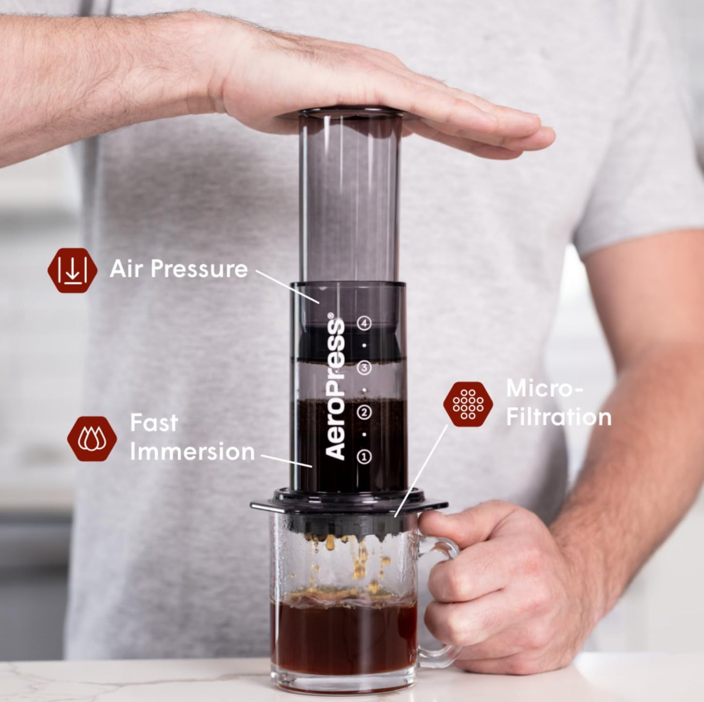Aeropress Clear Black Coffee Press