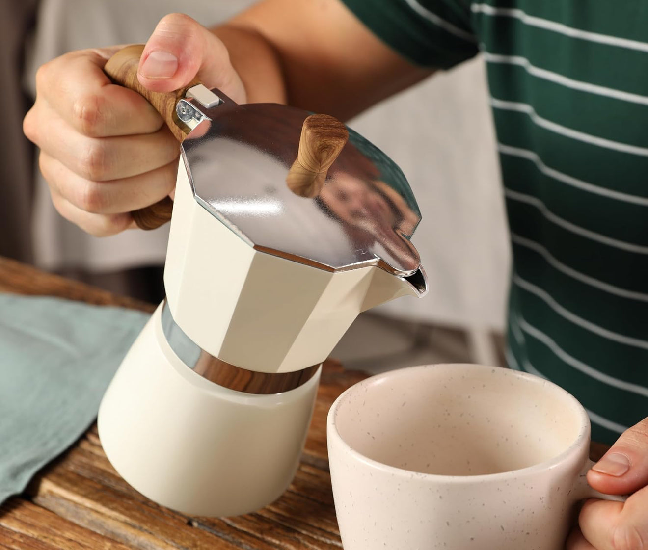 Milano Moka pot White/Cream