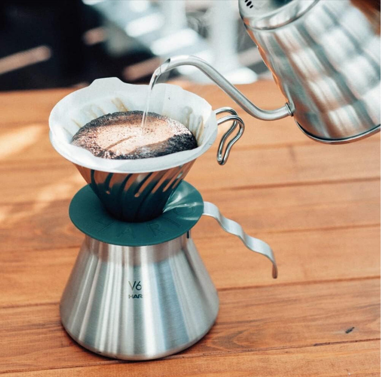 Hario Outdoor V60 Metal Dripper, 02 Silver