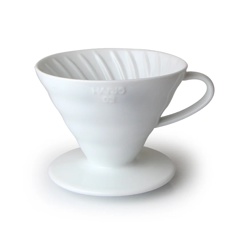 Hario V60 Ceramic Coffee Dripper, Size 02, White