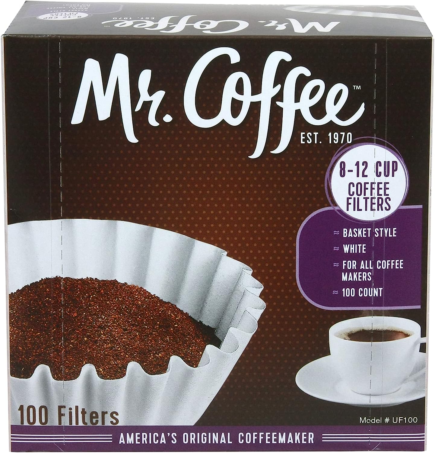 Mr Coffee 12-Cup Coffee Filters, 100-Count for Mr Coffee