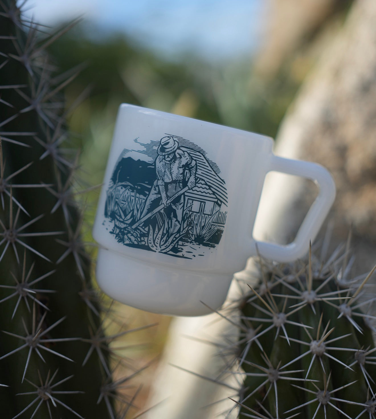 Milk Glass Mug CCR Mist