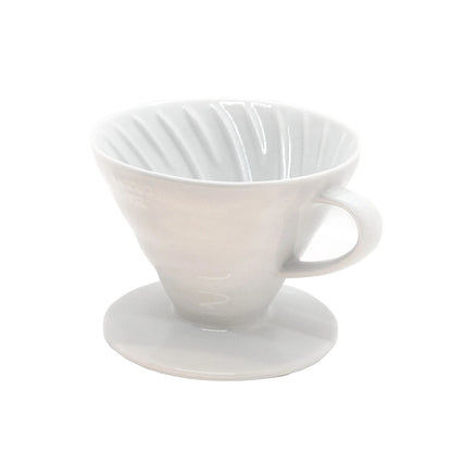 Hario V60 Ceramic Coffee Dripper, Size 02, White