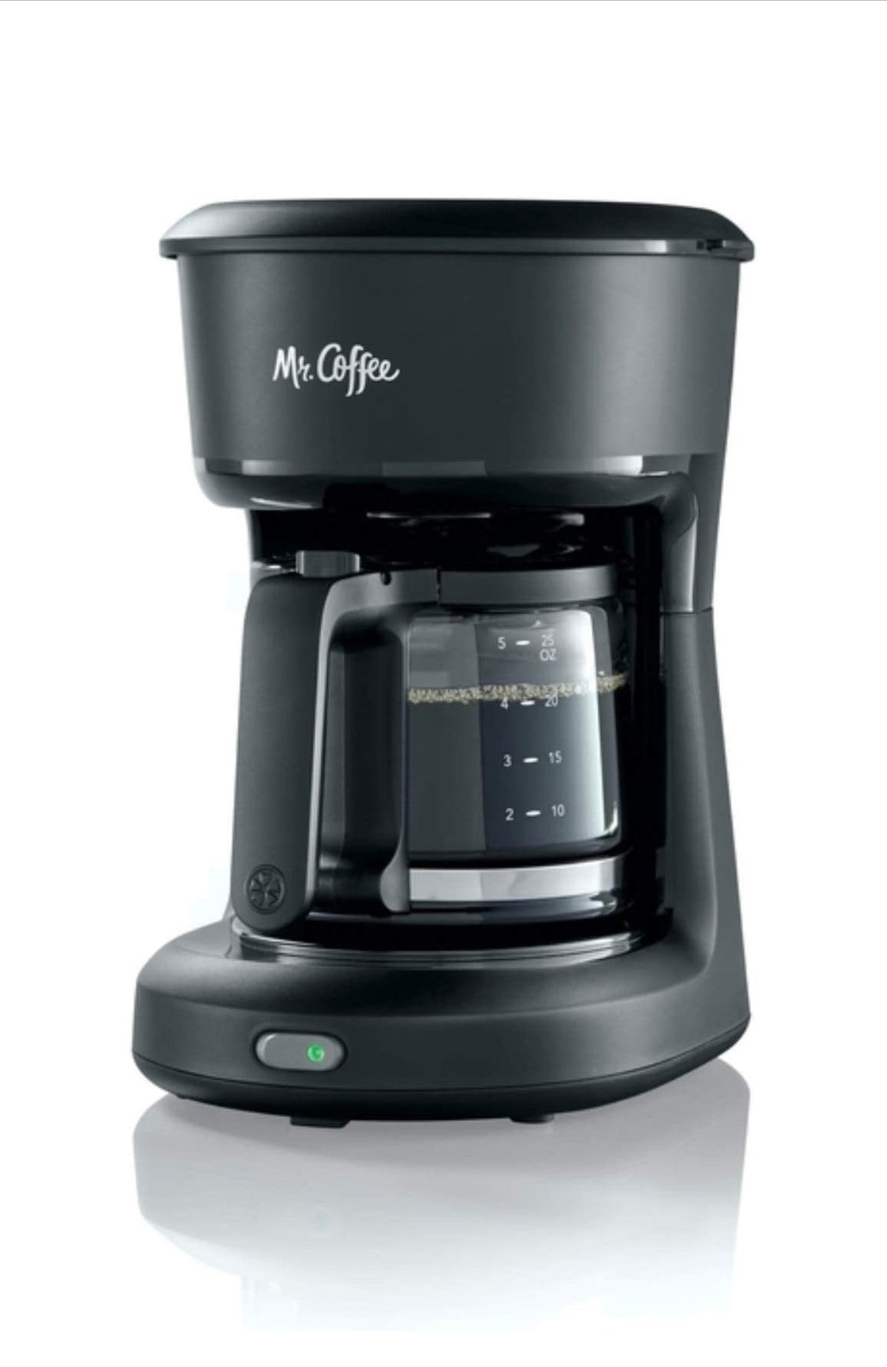 Mr. Coffee 5-Cup Mini Brew Switch Coffee Maker, Black