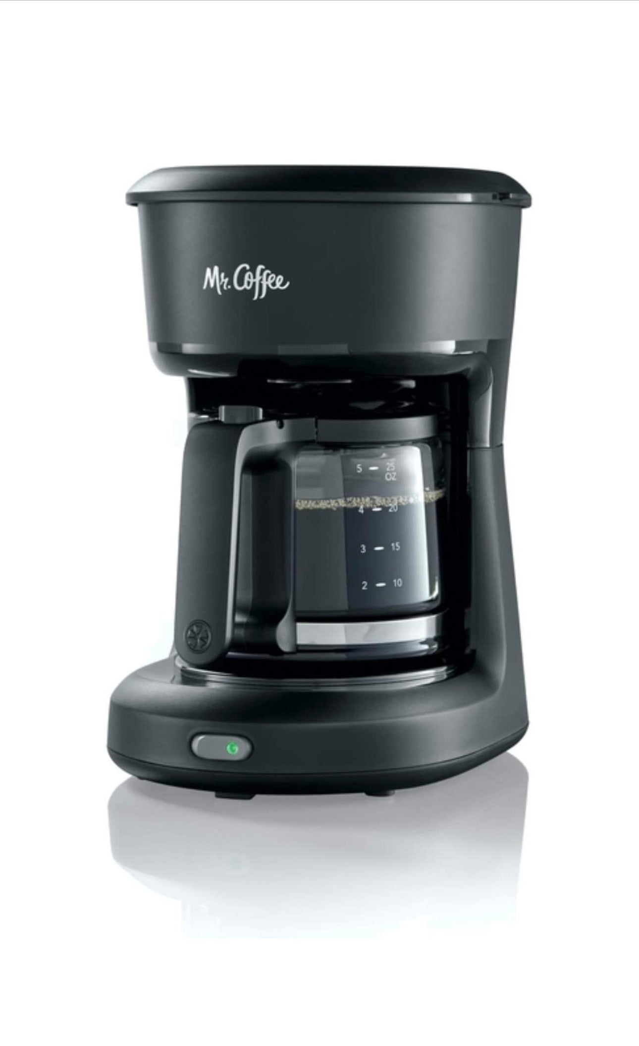 Mr. Coffee 5-Cup Mini Brew Switch Coffee Maker, Black